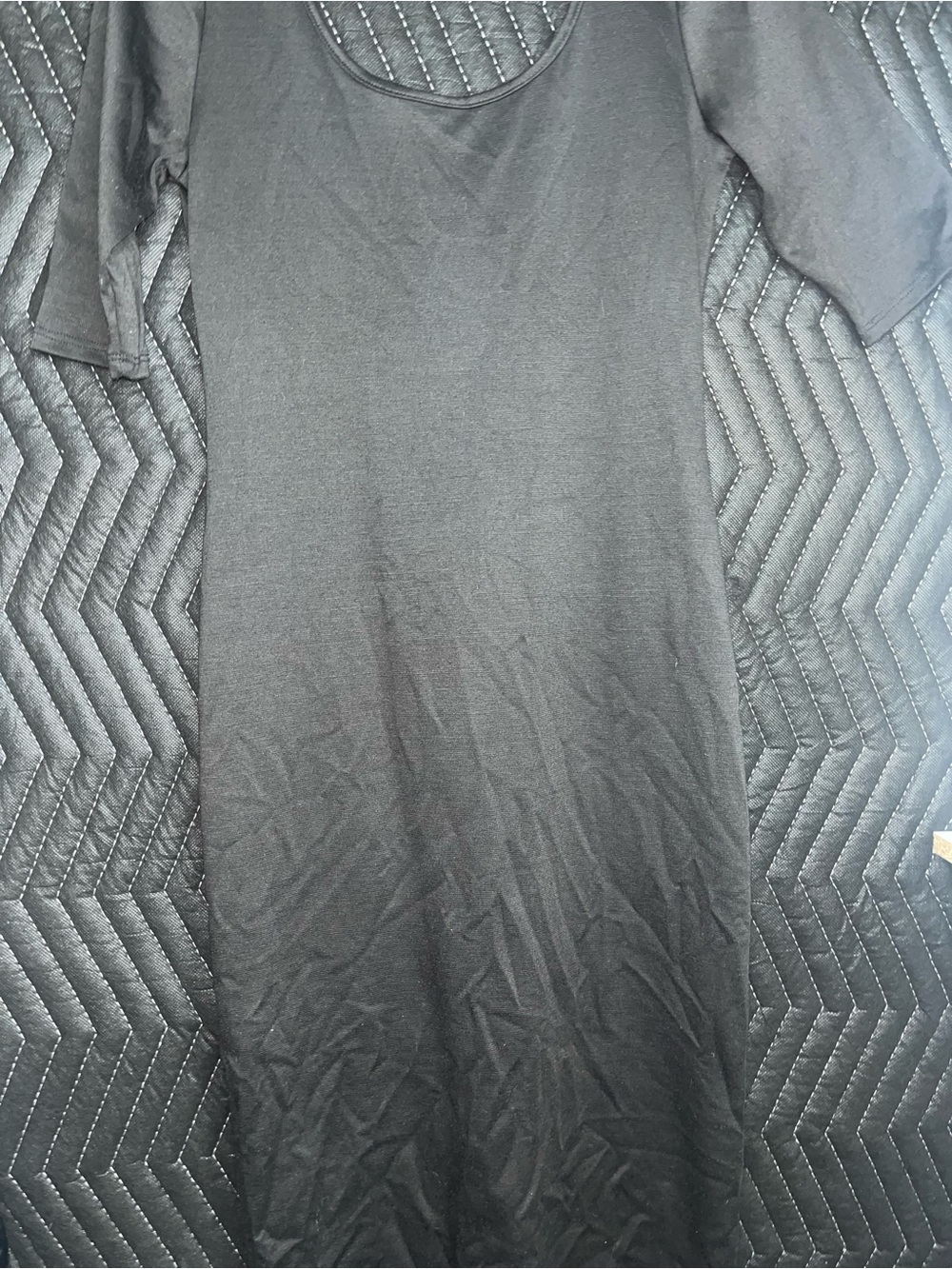 Classic Black Scoop Neck Women’s Fitted Dress